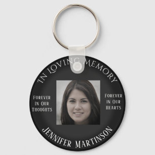 Photo Memorial in Loving Memory Key Ring