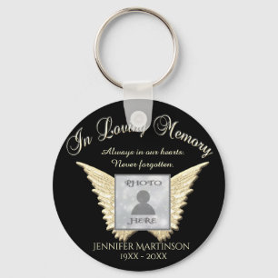 Photo Memorial in Loving Memory Key Ring
