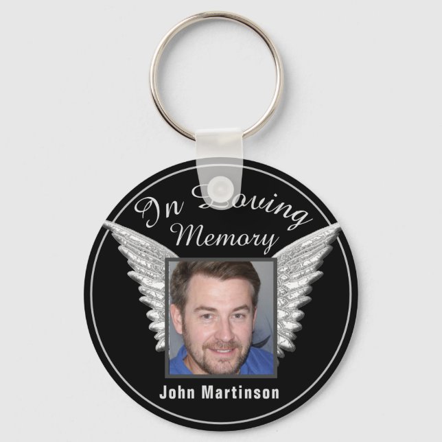 Photo Memorial in Loving Memory Key Ring (Front)