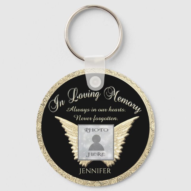 Photo Memorial in Loving Memory Key Ring (Front)