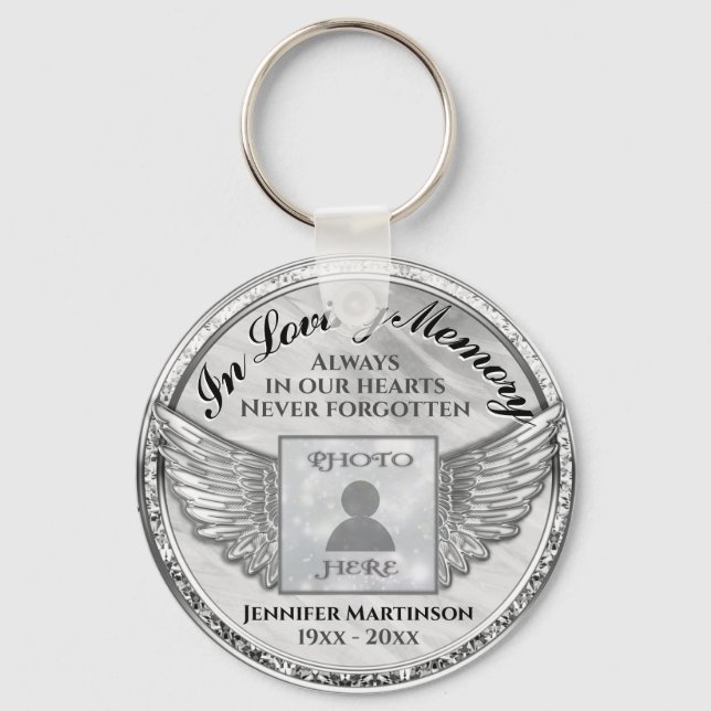 Photo Memorial in Loving Memory Keychain (Front)