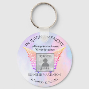 Photo Memorial in Loving Memory Keychain