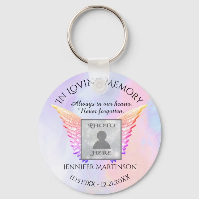 Photo Memorial in Loving Memory Keychain (Front)