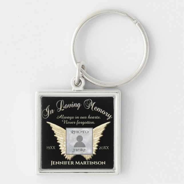 Photo Memorial in Loving Memory Keychain (Front)