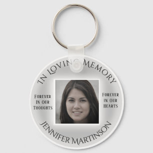 Photo Memorial in Loving Memory Keychain