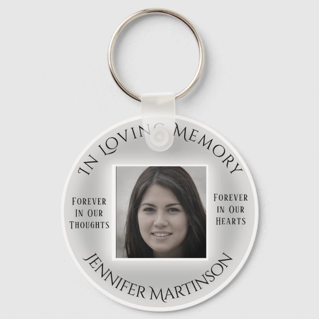 Photo Memorial in Loving Memory Keychain (Front)