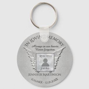 Photo Memorial in Loving Memory Keychain