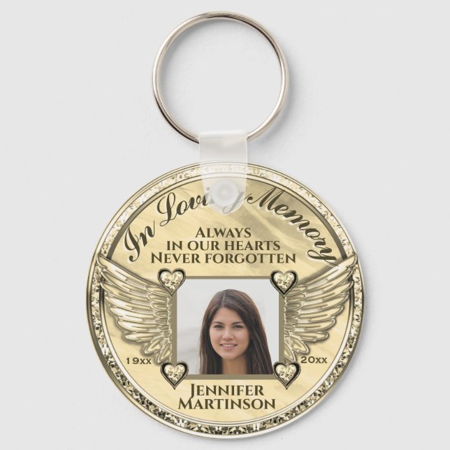 Photo Memorial in Loving Memory Keychain (Front)