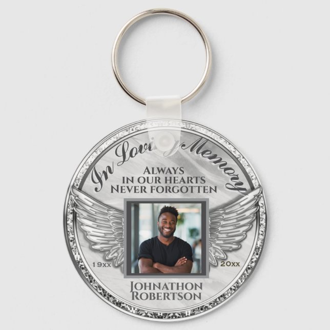 Photo Memorial in Loving Memory Keychain (Front)