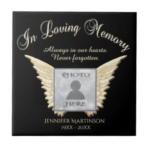 Photo Memorial in Loving Memory Tile