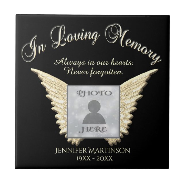 Photo Memorial in Loving Memory Tile (Front)
