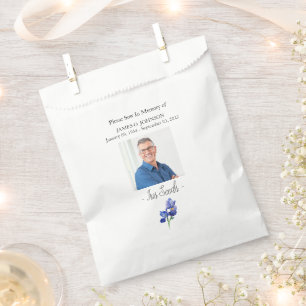 Photo Memorial Iris Seed Funeral Favour Bags