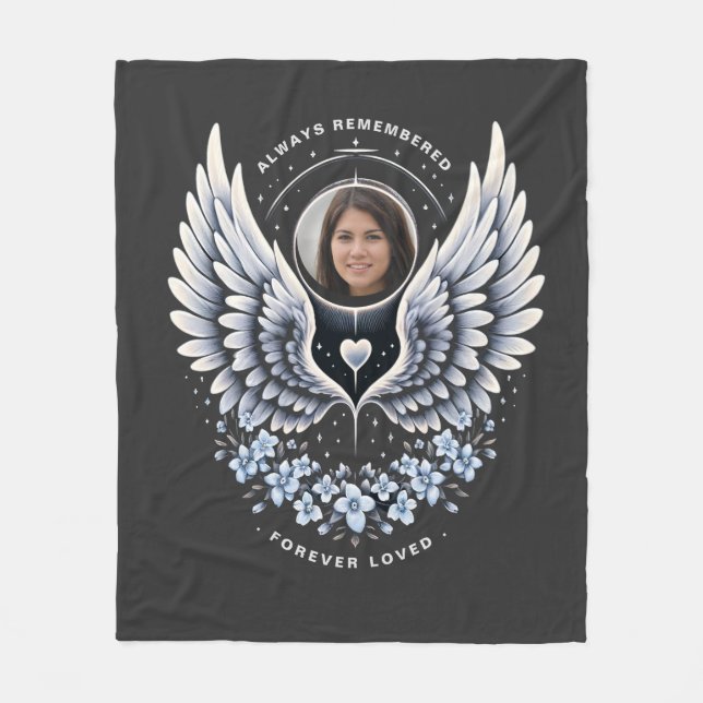 Photo Memorial Keepsake Fleece Blanket (Front)