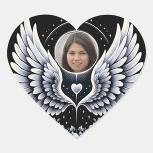 Photo Memorial Keepsake Heart Sticker