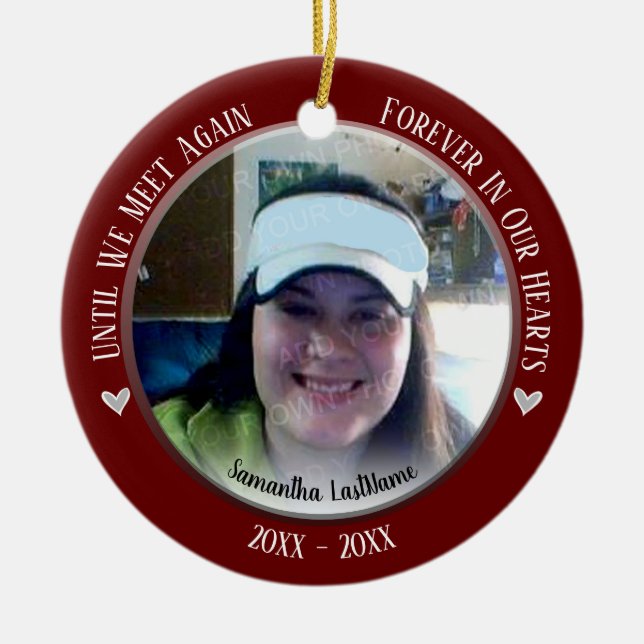 Photo Memorial Keepsake Ornament (Front)