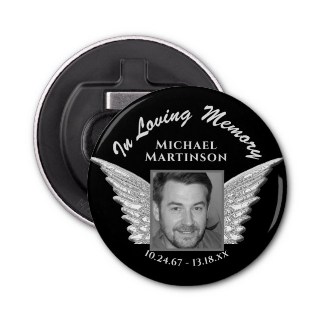 Photo Memorial Keychain Bottle Opener (Front)