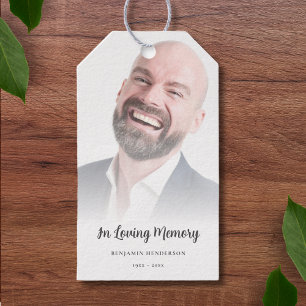 Photo Memorial or Funeral Tribute  Gift Tags