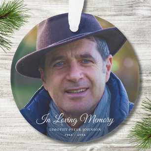 Photo Memorial or Funeral Tribute Keepsake Ornament