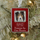 Photo Memorial Red Glitter Dog