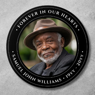 Photo Memorial Remembrance Tribute 7.5 Cm Round Badge