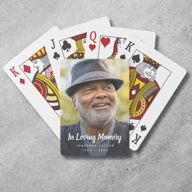 Photo Memorial Remembrance Tribute Playing Cards (Memorial Photo Playing Cards)