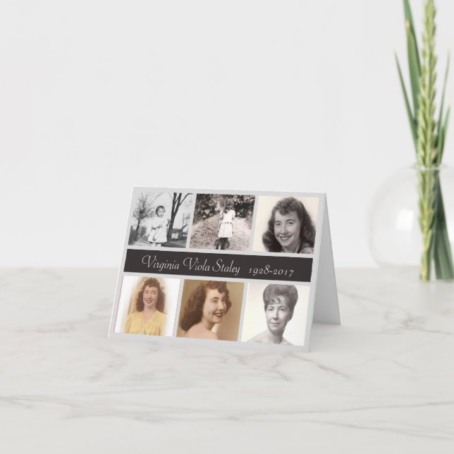 Photo Memorial Thank You Cards (Front)