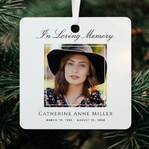Photo Memorial Tribute Remembrance Metal Tree Decoration