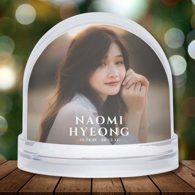 Photo Memorial Tribute Snowglobe (Photo Memorial Snow Globe)