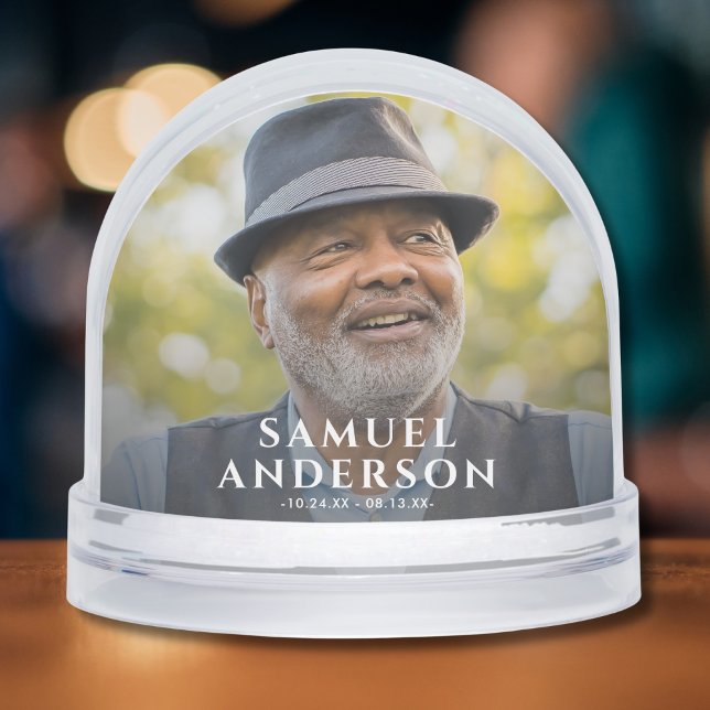 Photo Memorial Tribute Snowglobe (Photo Memorial Snow Globe)