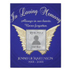 Photo Memorial with Angel Wings Canvas