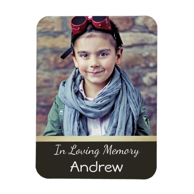 Photo Memoriam Magnet for  Boy or Man (Vertical)