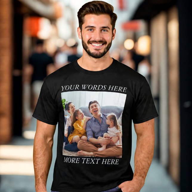 Photo Memory Custom Tee with Your Text (Creator Uploaded)