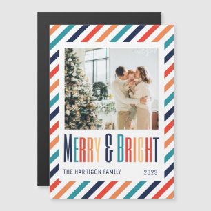 Photo Merry & Bright Retro Colourful Stripes
