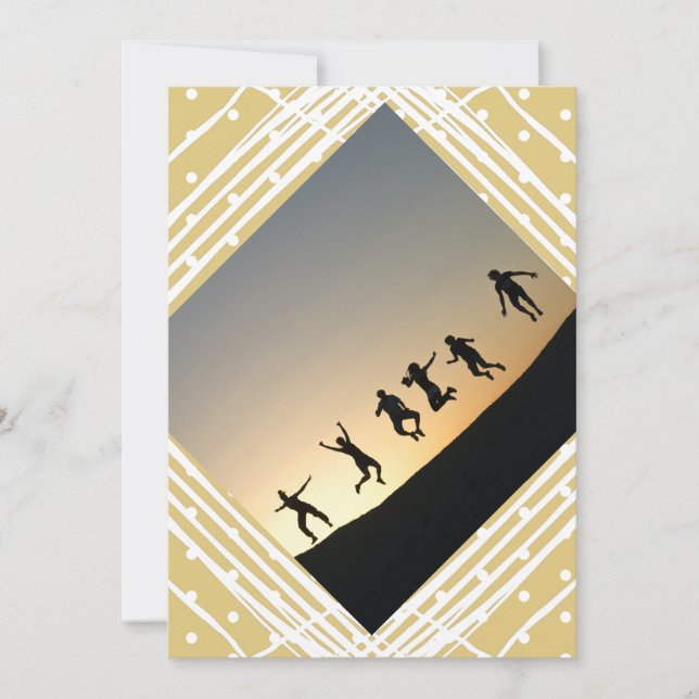 Photo Merry Christmas From Family Name Beige Holiday Card (Front)