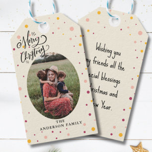 Photo Merry Christmas Gift Tags