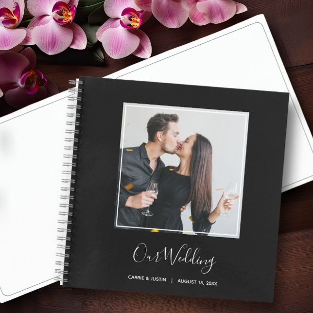 Photo Message Wedding Guest Book (Choose SOFT or HARD cover and inside pages, *Sketch style shown here.)