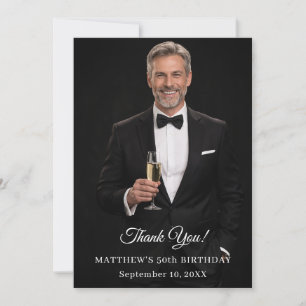 Photo milestone birthday Thank You Card