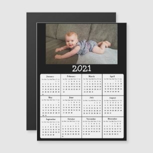 Photo Mini 2021 Calendar Magnetic Invitation