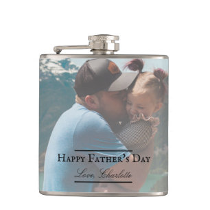 Photo Minimalist Father's Day Hip Flask