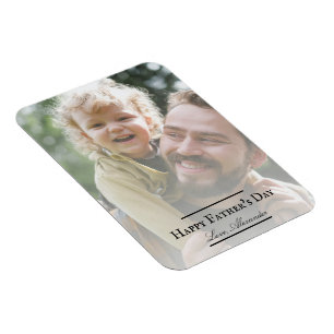 Photo Minimalist Father's Day Magnet