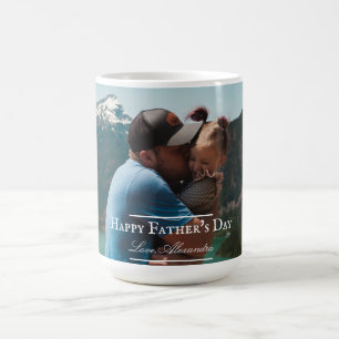 Photo Minimalist Father's Day   White Coffee Mug