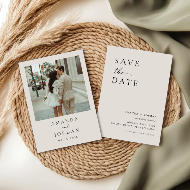 Photo Minimalist Save the Date Invitation (Creator Uploaded)