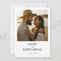 Photo Minimalist Save the Date Invitation