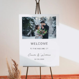 Photo Minimalist Wedding Welcome Sign