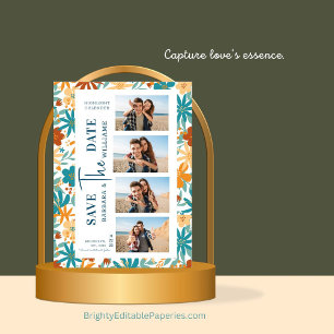 Photo Modern Abstract Wildflower Bright Art  Save The Date