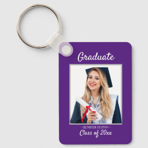 Photo Modern Classy Graduation Announcement Key Ring