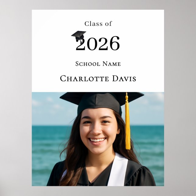 Photo modern Graduation Party welcome Poster (Front)