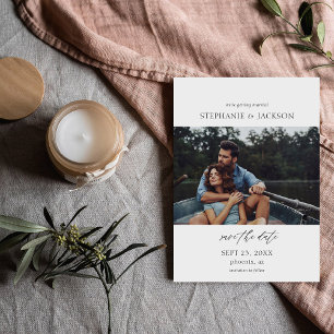 Photo Modern H Pano Save the Date Invitation