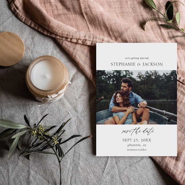 Photo Modern H Pano Save the Date Invitation (Creator Uploaded)