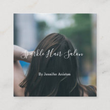 Photo modern hair salon small business QR code 